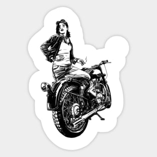 Biker Lady Sticker